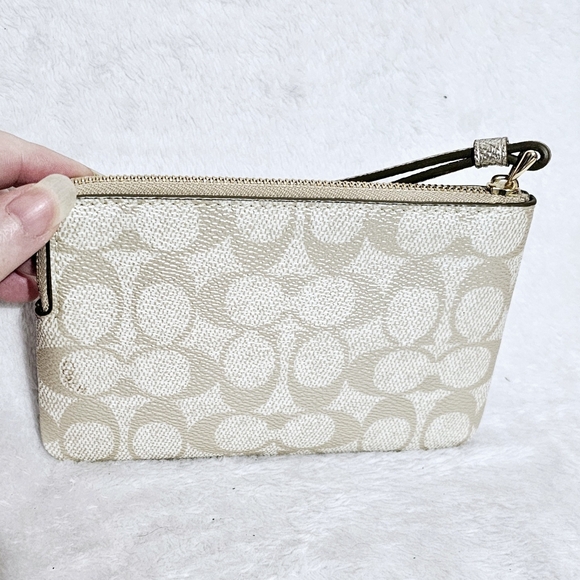 Coach Metallic Signature Wristlet